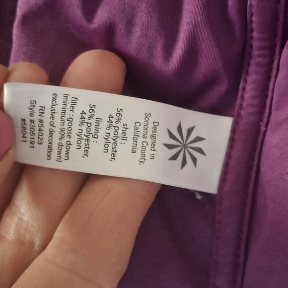 Athleta Limber convertible 2 In 1 Goose down jacket Grey Womens Large - Picture 6 of 8